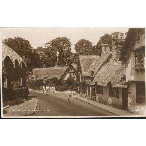 Vintage Real Photo PC 1937 - The Old Village, Shanklin, IOW - 12657