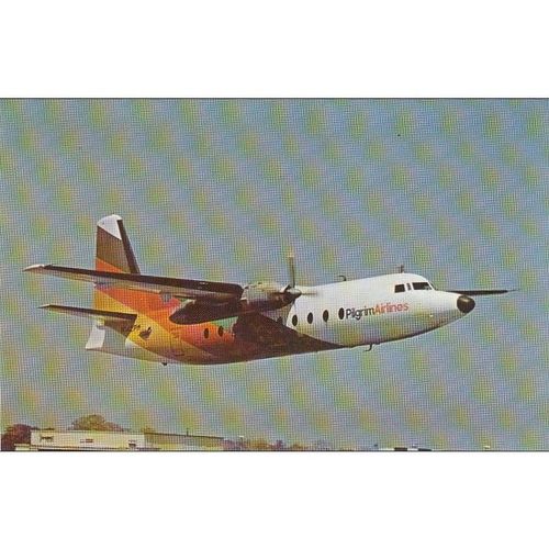 Pilgrim Airlines Fokker F27 Friendship Aircraft Postcard (A12463)