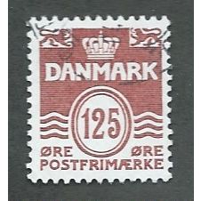 DEN 1933 125o 'NUMERAL - BROWN' FINE USED (EBID42-926)