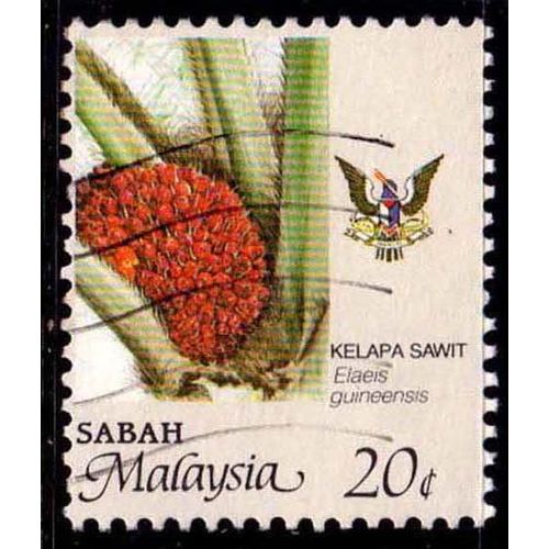 Malaysia Sabah 1986 Agriculture 20c Used Stamp