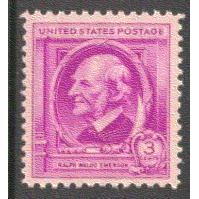 861 3c Ralph Emerson Fine MNH Q7374