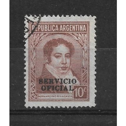 Argentina.O773 10c B. Rivadavia.Fine Used.Dec21