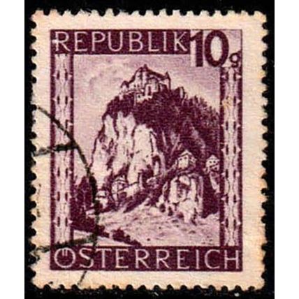 Austria 1945 Landscapes 10g Purple Used Stamp