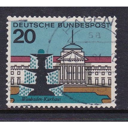 GERMANY 1964 CAPITALS WIESBADEN 20pf USED SG1334 #1