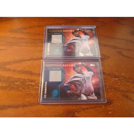 2016 Topps, Scouting Report, 2-Patch Cards, Both C.C. SABATHIA, Yankees