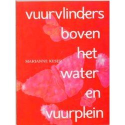 Vuurvlinders Boven Het Water En Vuurplein