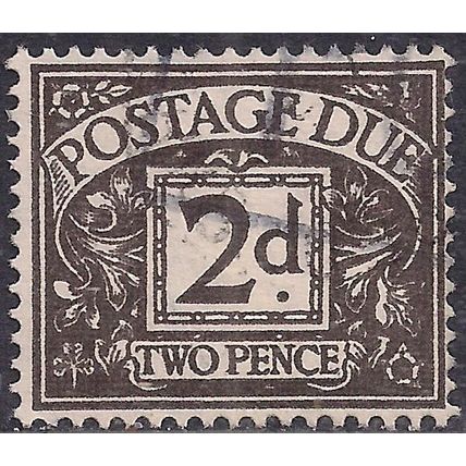 GB 1959 QE2 2d Agate Postage Due used Wmk 179 SG D59 ( 85 )