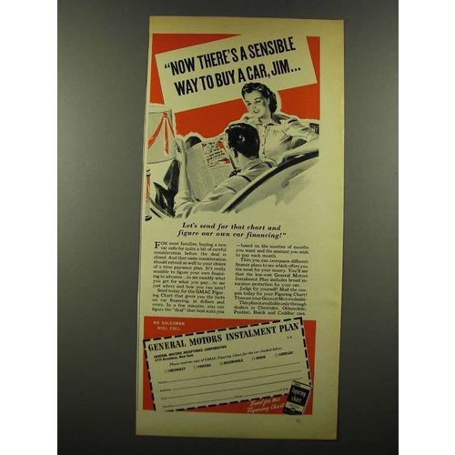 1941 General Motors Instalment Plan Ad - Sensible Way