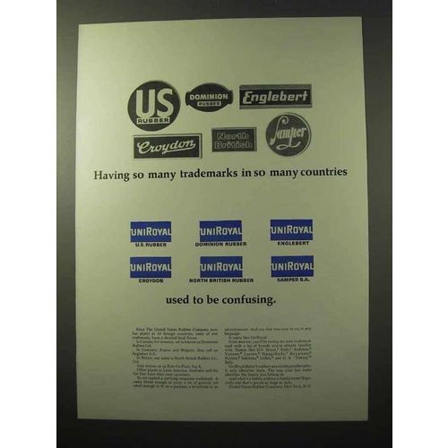 1964 U.S. Rubber Company Ad - So Many Trademarks