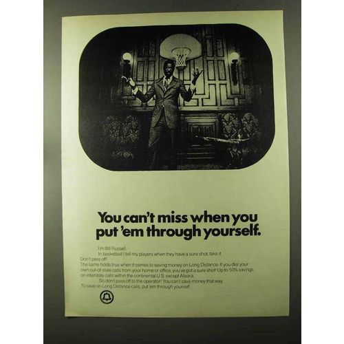 1973 Bell Telephone Ad - Bill Russell