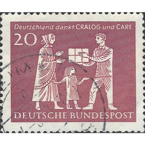 GERMANY, CRALOG and CARE Relief Organisations, violet 1963, 20pf, #3