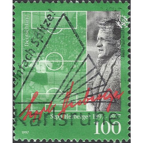 GERMANY, Sepp Herberger, 1897-1977, green 1997, 100pf, #3