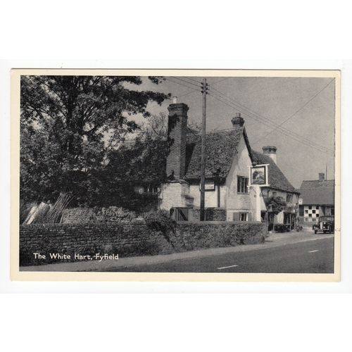 The White Hart Pub Fyfield Postcard Essex TVAP