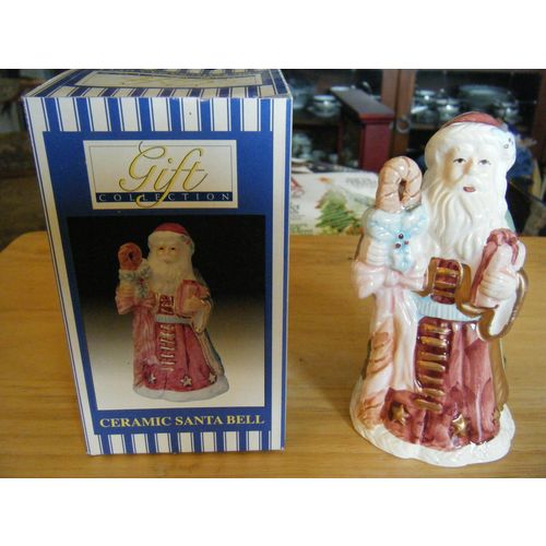 Hermitage Pottery Co. Ceramic Santa Bell