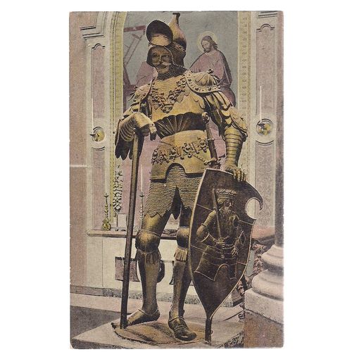 KONIG ARTHUR IN DER HOFKIRCHE, INNSBRUCK, AUSTRIA unused antique postcard King #