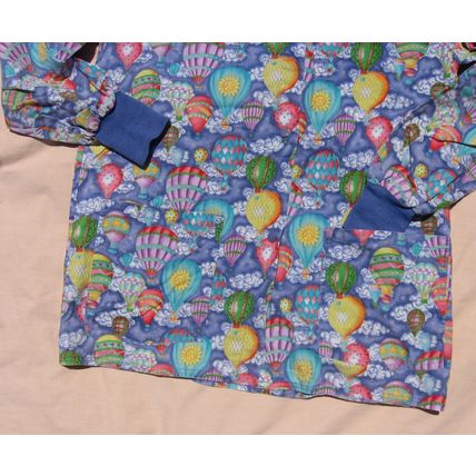 2 Scrub Tops S 42 Chest Blue Orange Prints Long sleeve Clearance