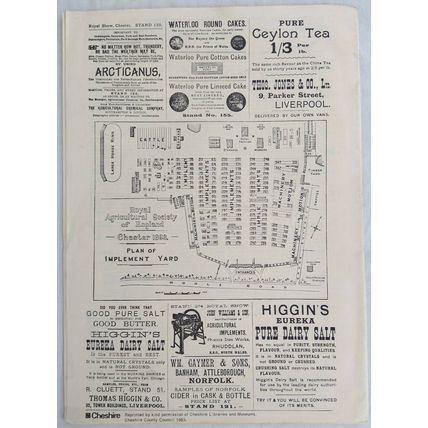ROYAL AGRICULTURAL SHOW CHESTER 1893 BROCHURE - REPRODUCTION