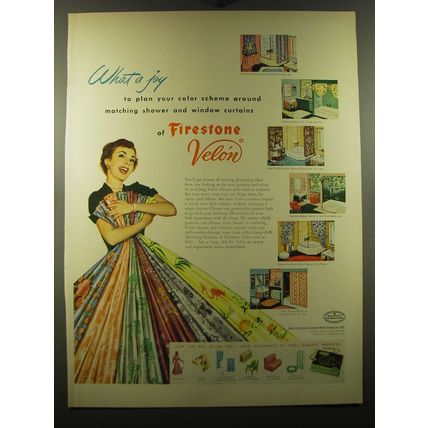 1950 Firestone Velon Ad - What a joy