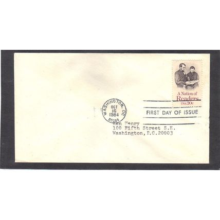 FDC 2106 20c Nation of Readers (No Cachet-Typed/A) CV40153