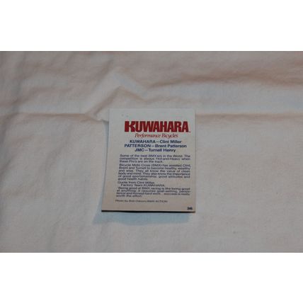 Kuwahara Performance Bicycles 1985 Donruss BMX BIKES NO. 36