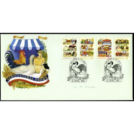 AUSTRALIA 1987 FDC Agricultural Shows 4 stamps (SG 1054 - 1057) - Melbourne 3000