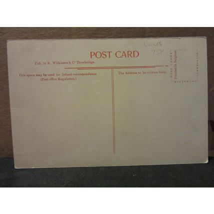 THE WHITE HORSE, WESTBURY, WILTSHIRE. unused antique postcard by Wilkinson =