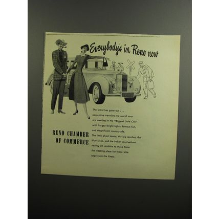 1952 Reno Chamber of Commerce Advertisement - Everybody's in Reno now