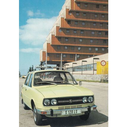 Skoda Classic Early Car Motokov Praha Czechoslovakia Postcard