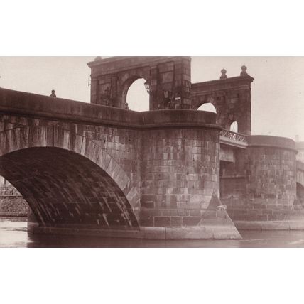 Eesti Tartu Estonia Man Peering Over Bridge Antique Postcard