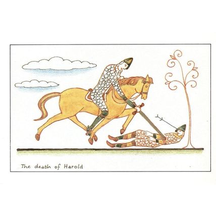 The Death Of King Harold Sheila Trigwell Painting Hastings Postcard