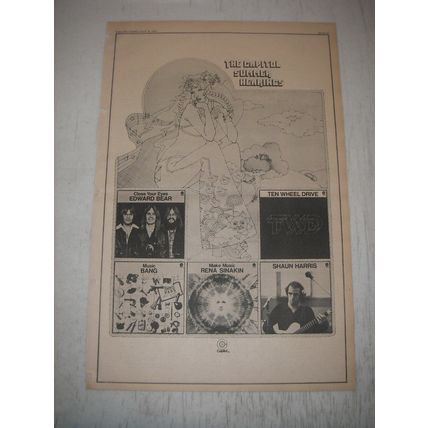 1973 Capitol Records Ad - Close your Eyes Edward Bear; Music Bang