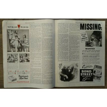 Collier's Magazine - September 27, 1941 Hunting Dog, Vintage Ads Pres. Roosevelt