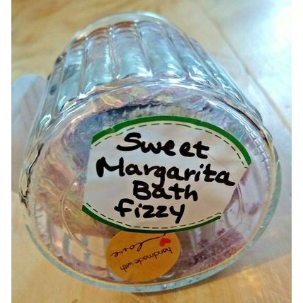 Homemade Bath Fizzy Tablets In Decorative Jar Sweet Margarita Scented