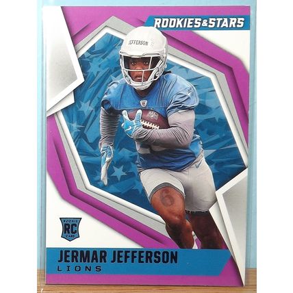 2021 Panini Rookies & Stars JERMAR JEFFERSON (Lions) Purple Rookie Card #185
