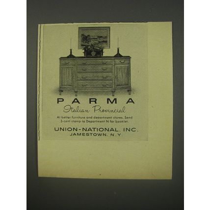 1956 Parma Italian Provincial Buffet Advertisement