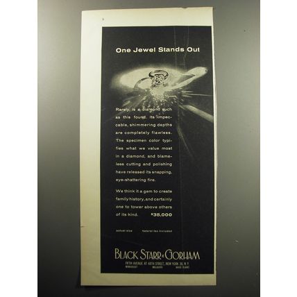 1957 Black, Starr & Gorham Jewelry Advertisement - One Jewel Stands Out