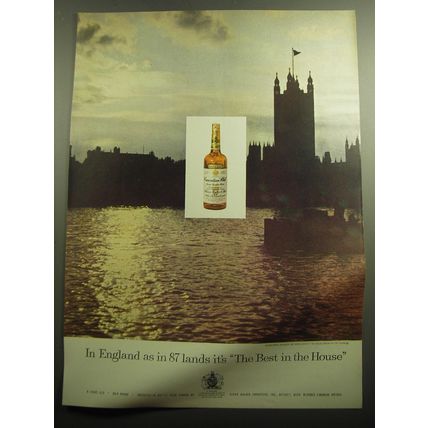 1958 Canadian Club Whisky Ad - In England as in 87 lands it's The Best