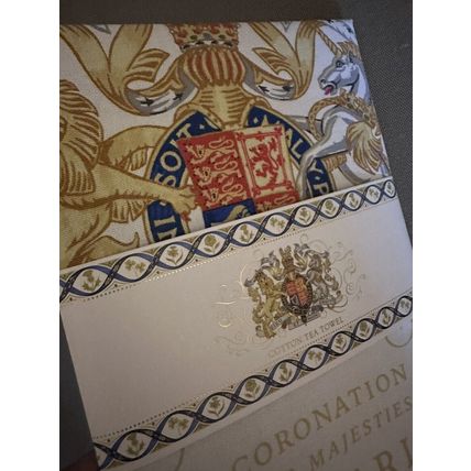 King Charles III 2023 Coronation Cotton Tea Towel -Royal Collection Trust queen