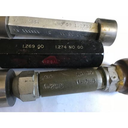 lot 3 THE PIPE MACHINERY GO NO GO PLUG GAGE 1.2684 1.2730 1.269 1.289 1.293,AD