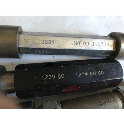 lot 3 THE PIPE MACHINERY GO NO GO PLUG GAGE 1.2684 1.2730 1.269 1.289 1.293,AD