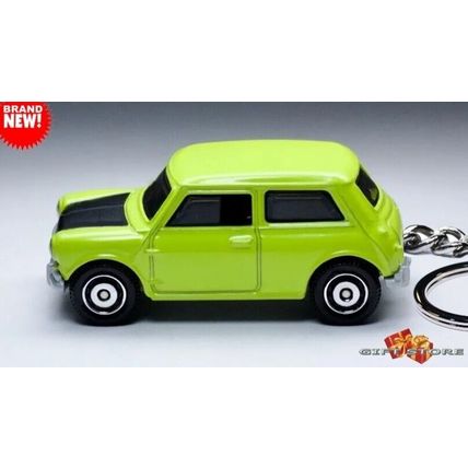 RARE KEYCHAIN GREEN BLACK AUSTIN MORRIS 1275 MINI COOPER CUSTOM GREAT GIFT