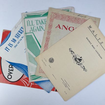 Guitar/Ukelele/Vocal/Piano Vintage Sheet Music 5 Piece Lot #5