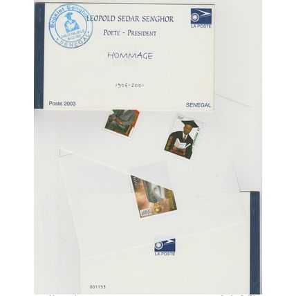 Sénégal 2003 Carnet MH Léopold Sedar Senghor 2 blocs 2 Mi. 2029 - 2031 RARE MNH