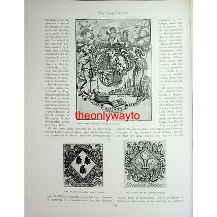 Book-Plates (1), NY society, Mary Booty, (More Reverse), Book Illustration, 1906