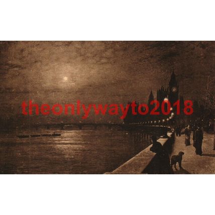 Reflections on the Thames, London, Woodbury Series Postcard