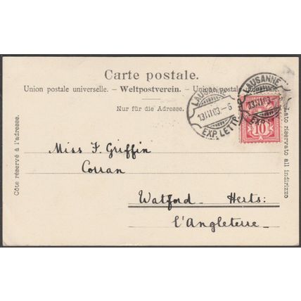 Le Quai, Ouchy, Lausanne, 1903 - Corbaz & Cie CPA