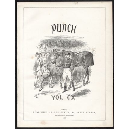 PUNCH TITLE PAGE 1896 Sir John Tenniel - Joseph Swain PUNCH CARTOON PAGE