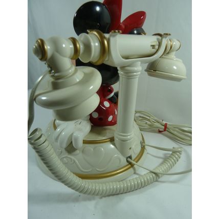 Vintage Telemania Disney Minnie Mouse Landline Phone Pushbutton* WORKS