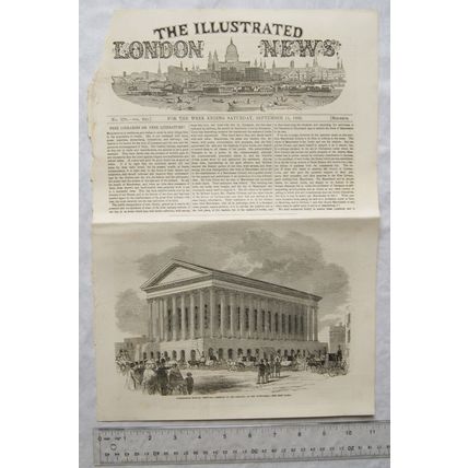 1852 engraving & articles Free Libraries, Birmingham Music Festival - Town Hall