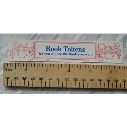 Vintage bookmark - Book Tokens - let you choose the book you want - crossword